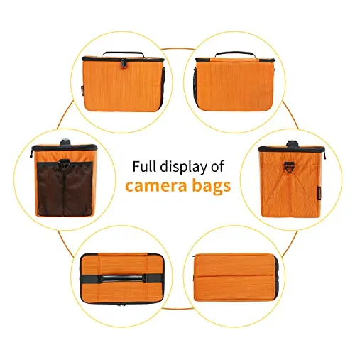 FOSOTO Camera Shoulder Crossbody Bag Compatible for Canon Canon EOS Rebel T7 T8i T5i SL3 2000D 4000D 90D M50 Mark II Nikon D3500 D7500 D5500 D40 DSLR/SLR