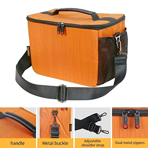 FOSOTO Camera Shoulder Crossbody Bag Compatible for Canon Canon EOS Rebel T7 T8i T5i SL3 2000D 4000D 90D M50 Mark II Nikon D3500 D7500 D5500 D40 DSLR/SLR