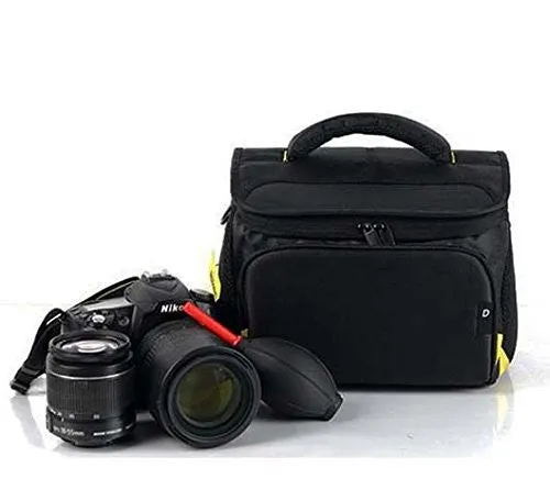 fosoto DSLR Shoulder Bags Digital Video Photo Camera Travel Case Bag with Waterproof Rain Cover for Canon Nikon SLR D3400 D3100