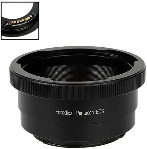 Fotodiox Lens Mount Adapter Compatible with Pentacon 6 (Kiev 66) SLR Lens to Canon EOS (EF, EF-S) Mount D/SLR Camera Body - with Gen10 Focus Confirmation Chip