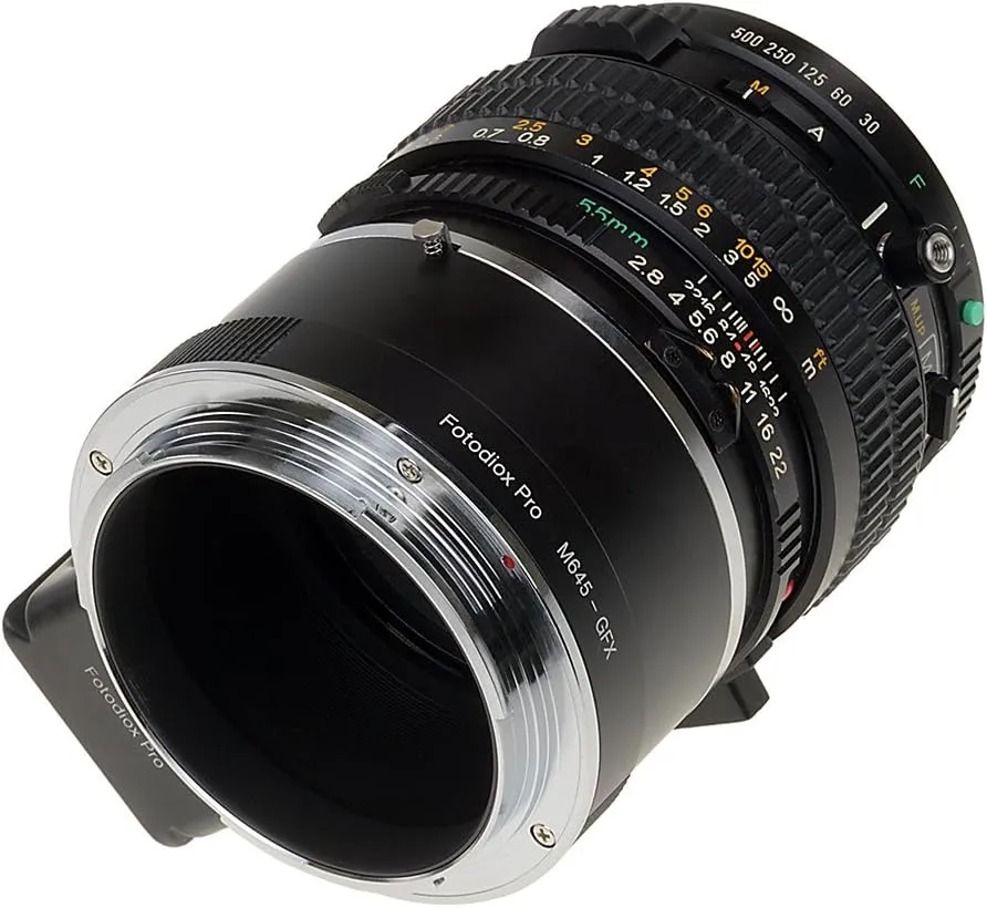 Fotodiox Pro Lens Mount Adapter Mamiya 645 (M645) Mount Lens to G-Mount GFX Mirrorless Camera