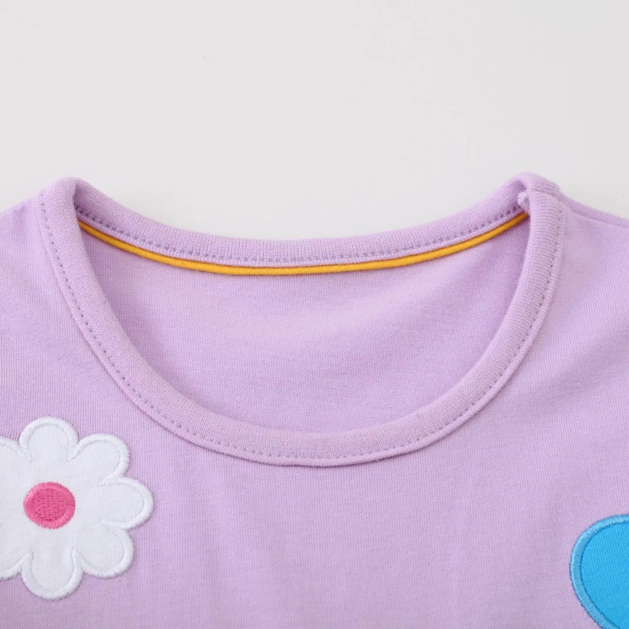 FreeLu Toddler Girls Cartoon Applique Dresses Striped Casual Dress Cotton Jersey Longsleeve T-Shirt