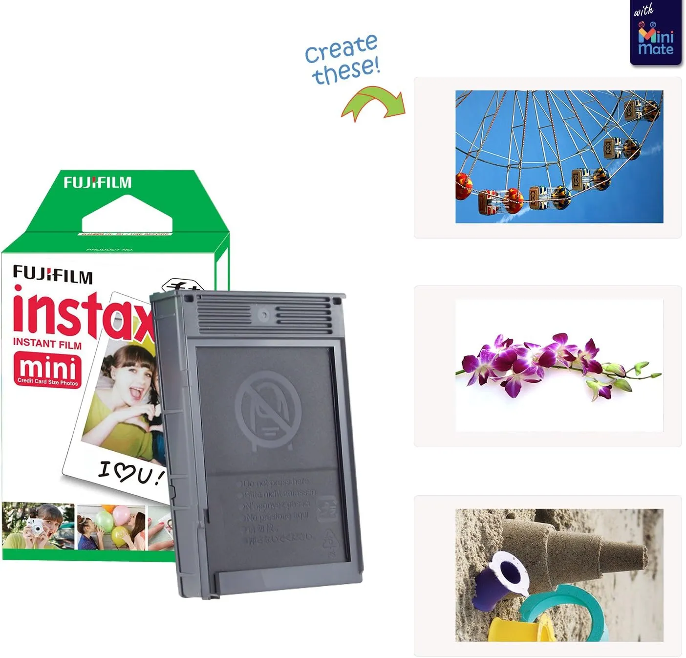 Fujifilm Instax Mini 12 Instant Camera   Minimate Custom Case   Fuji Instax Film 20 Sheets Twin Pack (Mint Green)