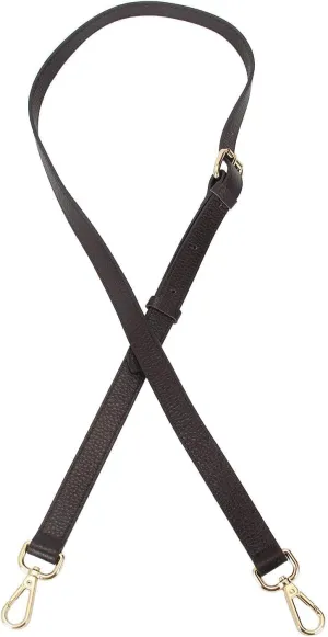 Full Grain Leather Adjustable Replacement Cross Body Purse Shoulder Strap Handbag Bag Wallet, 2/3” Wide(Coffee)