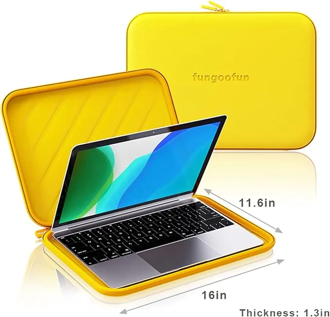 Fungoofun 13" Water proof laptop sleeve- Yellow