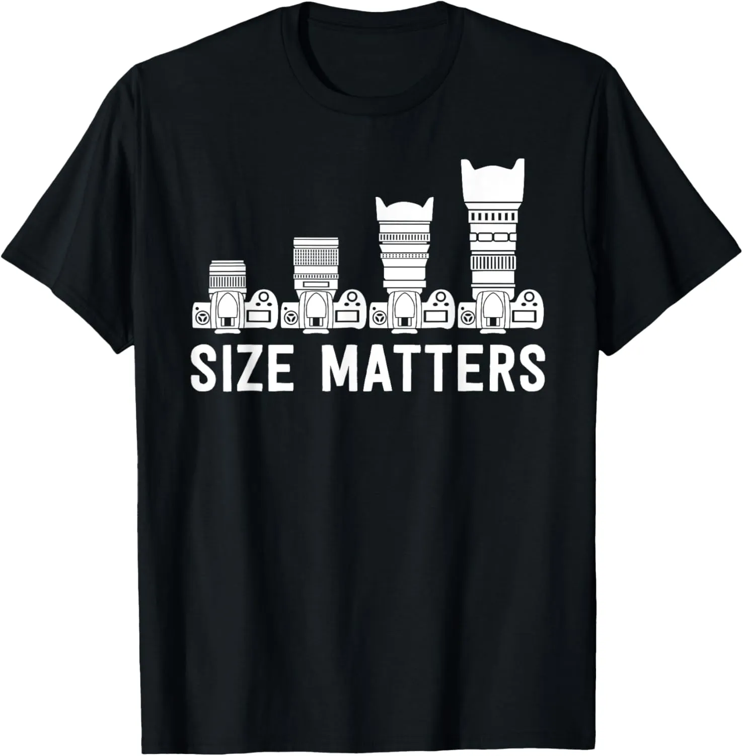 Funny Photography T-Shirt - Lens Size Matters T-Shirt