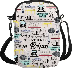 G2TUP Belfast Gift I’d Rather Be in Belfast Crossbody Bag Northern Ireland Travel Bag Belfast Vacation Trip Gift