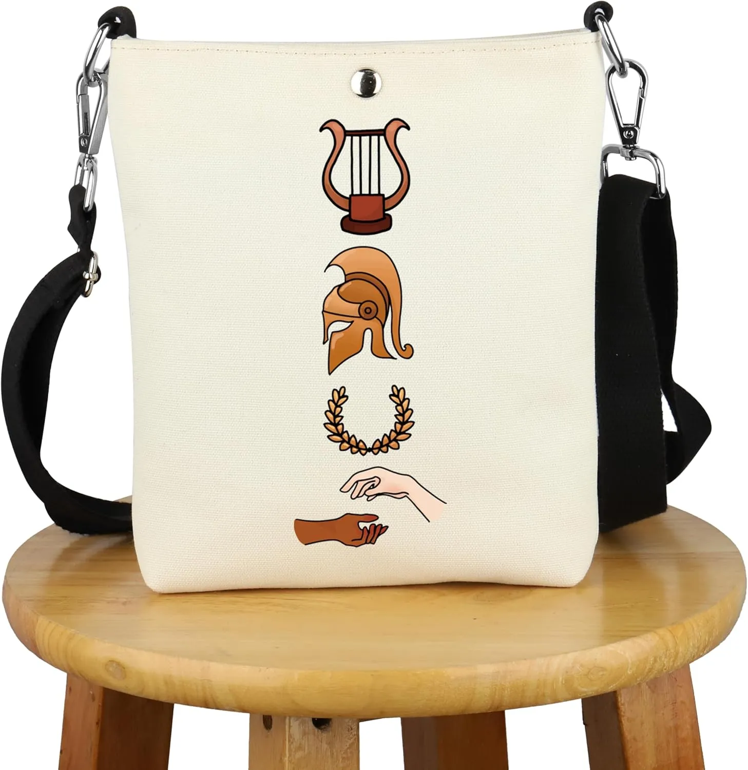 G2TUP Book Lover Inspired Gift Achilles And Patroclus Crossbody Bag Greek Mythology Travel Bag Bookish Merch LGBTQ Gift
