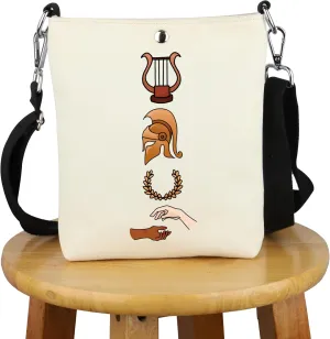 G2TUP Book Lover Inspired Gift Achilles And Patroclus Crossbody Bag Greek Mythology Travel Bag Bookish Merch LGBTQ Gift