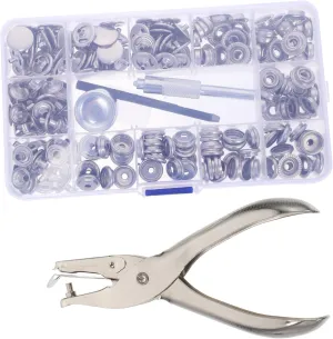 Gadpiparty 1 Set DIY Snap Fasteners of Buttons with Tools for Clothing Repair Craft Projects Jackets Bags and Accessories
