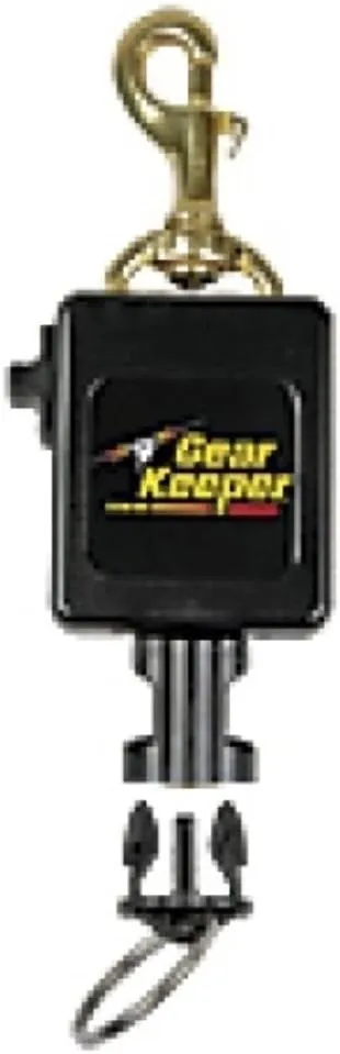 Gear Keeper Locking Large Scuba Dive Light & Camera Retractor - Scuba Gear With Heavy-Duty Snap Clip Mount & QC-II Split Ring Accessory - Scuba Diving Accessories - Made in USA (Brass Bolt)