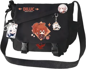 Genshin Impact Handbag Kaedehara Kazuha Crossbody Bag Single Shoulder Bag Adult Single Shoulder Backpack Black Bag