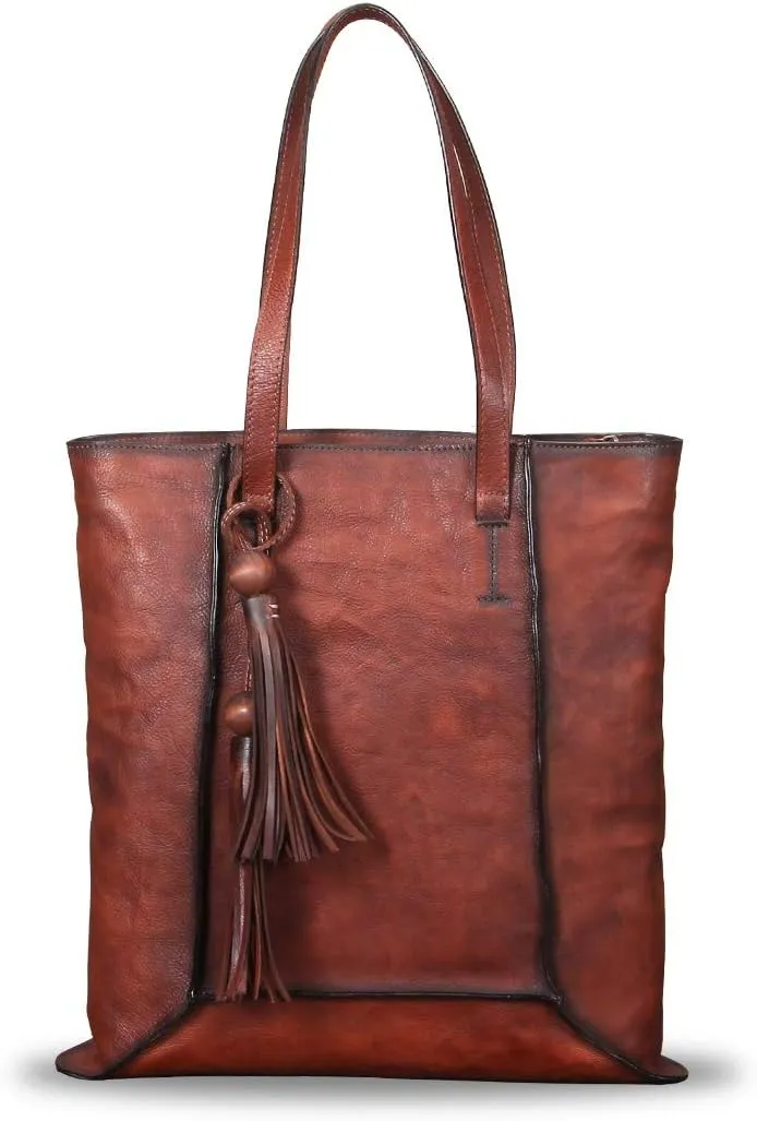 Genuine Leather Large Shoulder Bag Tote Bag for Women Vintage Real Leather Purses and Handbags Satchel Bags