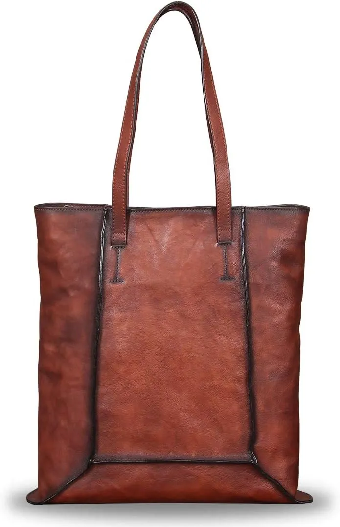 Genuine Leather Large Shoulder Bag Tote Bag for Women Vintage Real Leather Purses and Handbags Satchel Bags