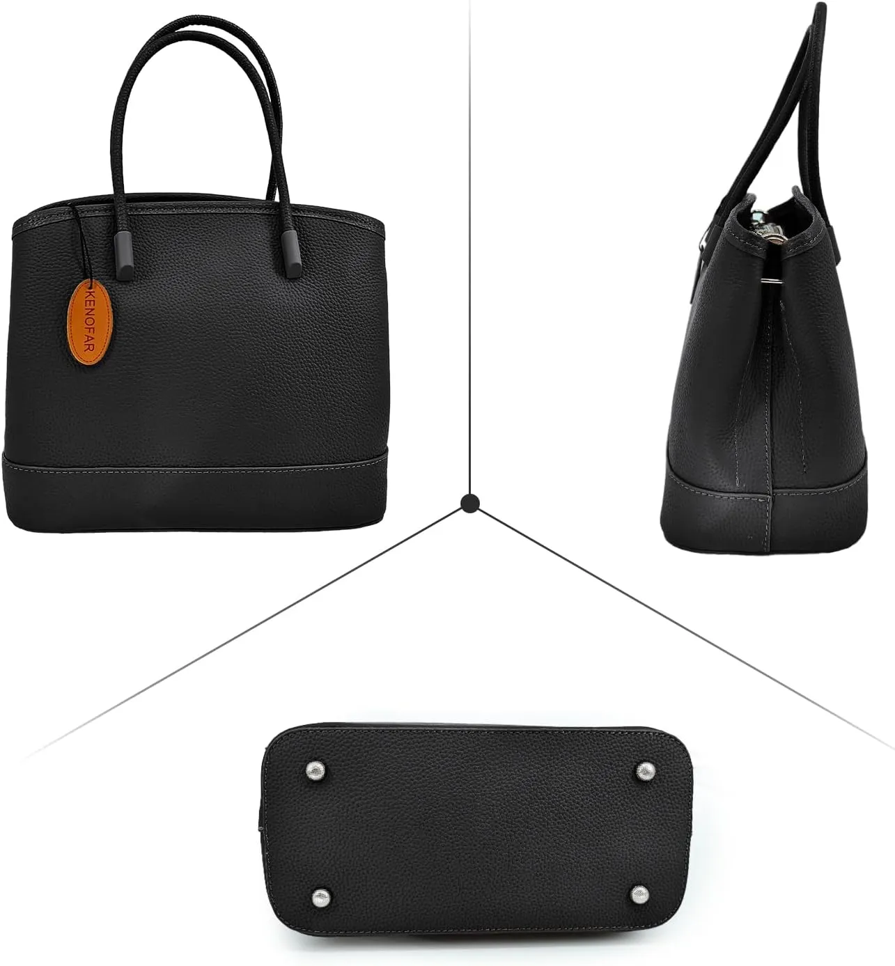 Genuine Leather Medium Tote Bag for Women, Casual Satchel, and Spacious Straps Shoulder Bag