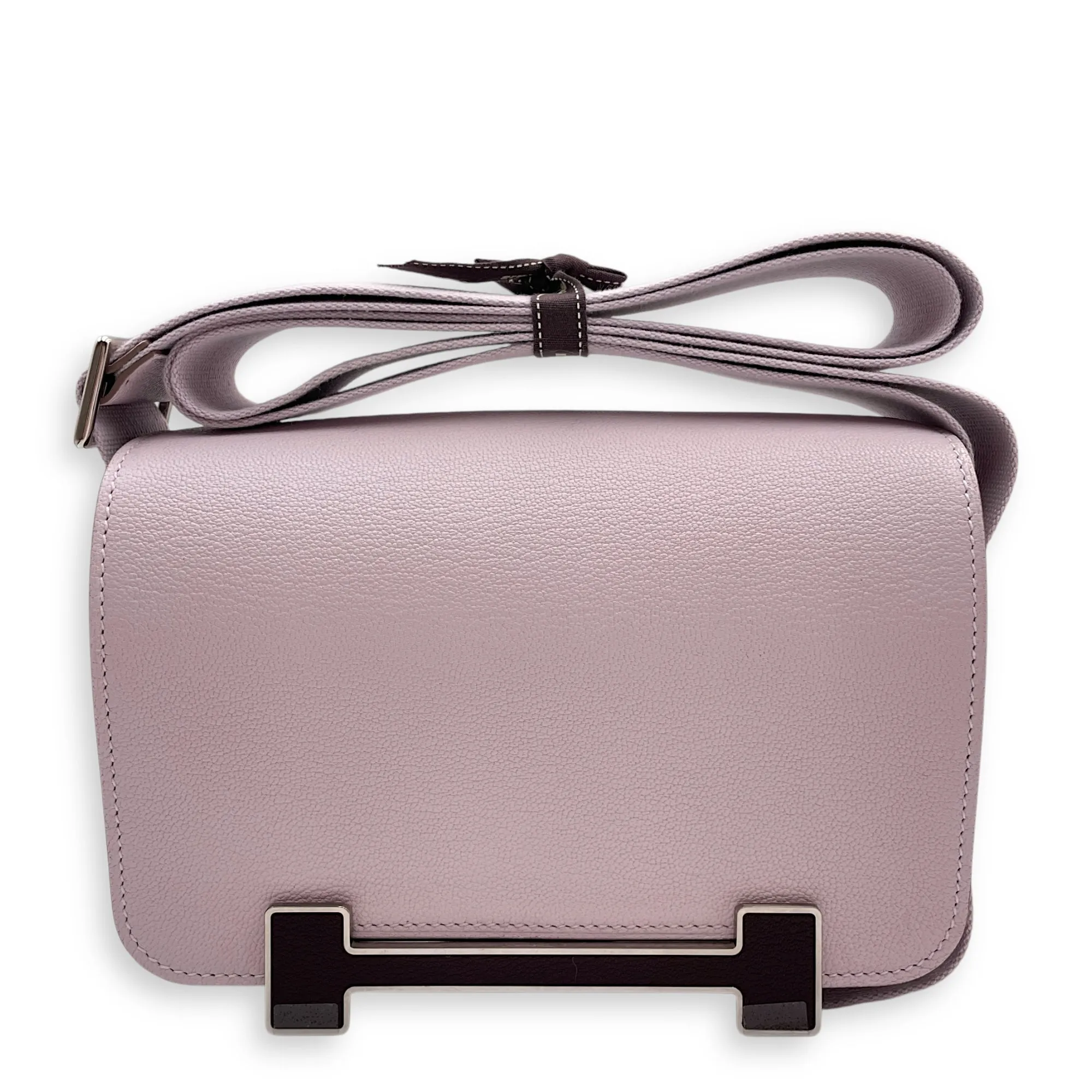 Geta Mauve Pale/Rouge Sellier in Chevre Mysore, Palladium hardware