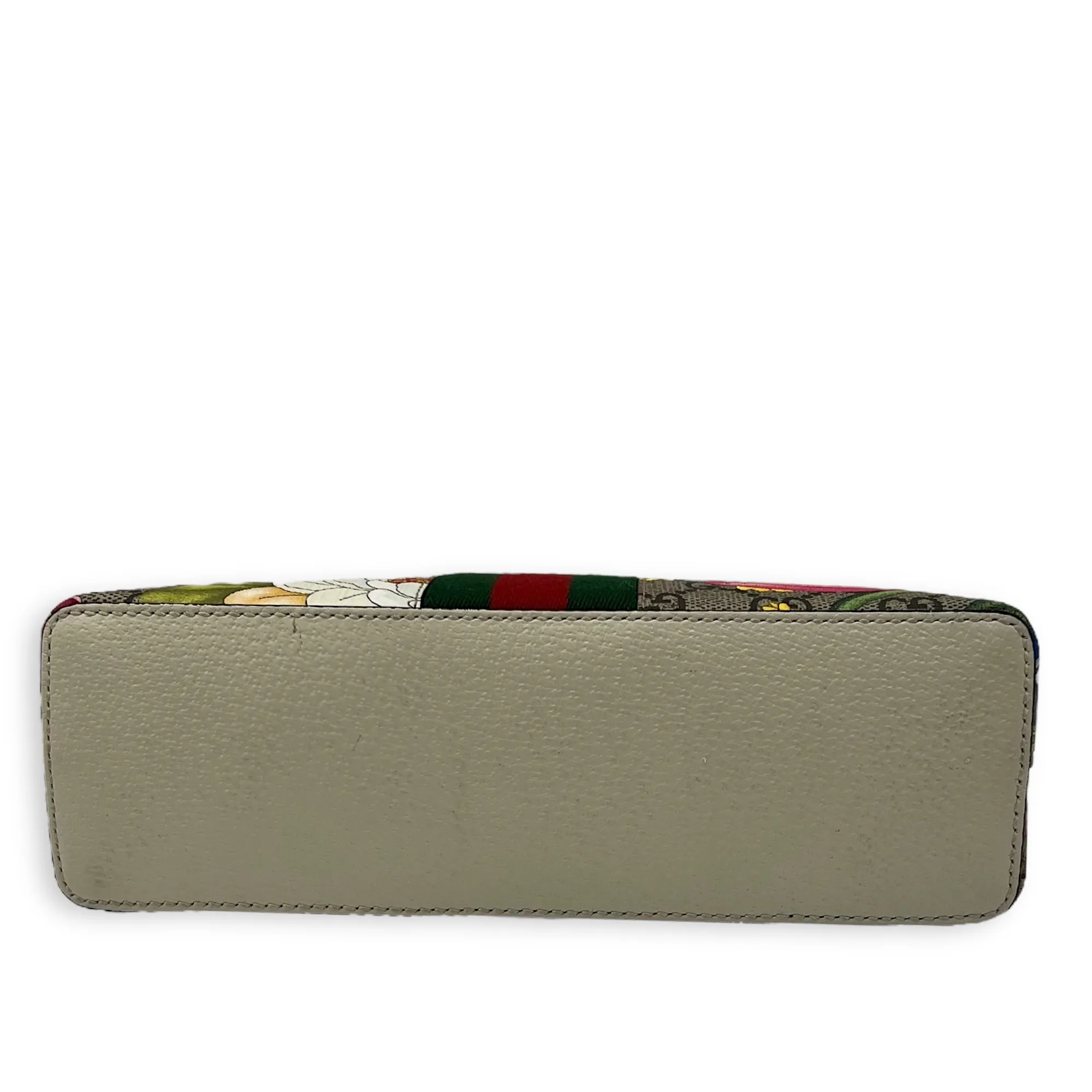 GG Crossbody Bag White in Coated Canvas, Gold hardware