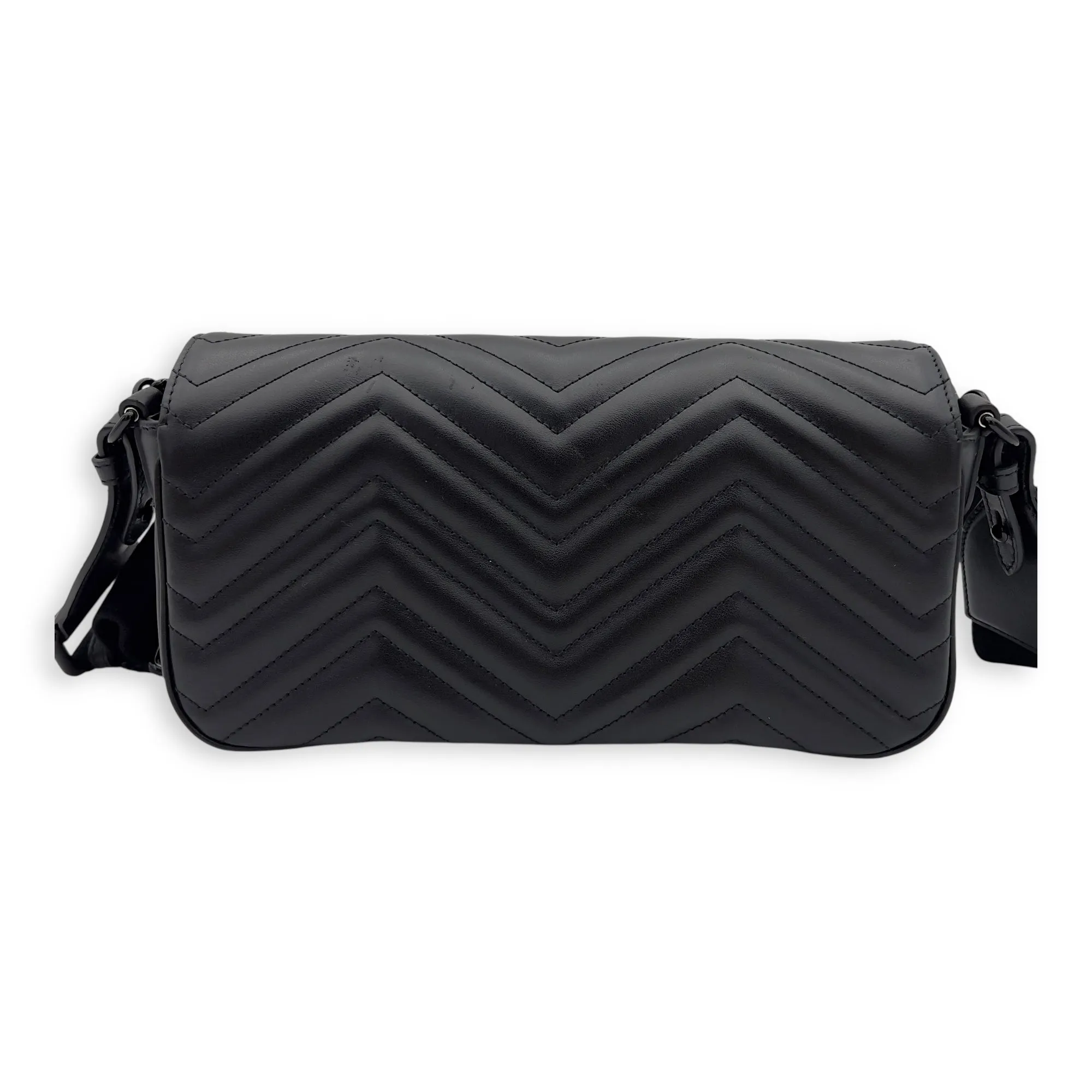 GG Marmont Crossbody Bag Black in Calfskin, black hardware