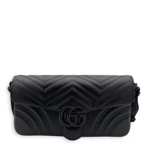 GG Marmont Crossbody Bag Black in Calfskin, black hardware