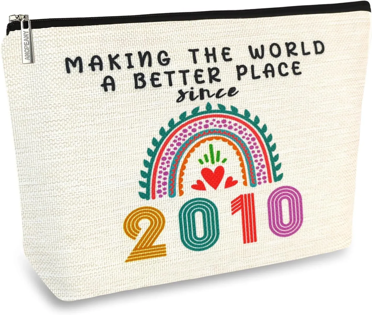 Gifts for 15 Year Old Girl, 15th Birthday Gifts for Teenage Girls, Funny 2010 Birthday Decorations Makeup Bags for Teens, Her, Sister, Daughter, Niece, Cute Cosmetic Travel Bag for Girls Trendy Stuff