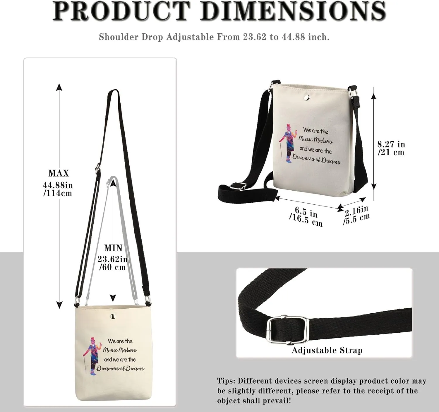 GJTIM Movie Inspired Gift We Are The Music Makers We are The Dreamers Of Dreams Music Producer Gift Cosmetic Bag for Musicians (Music Makers CB)