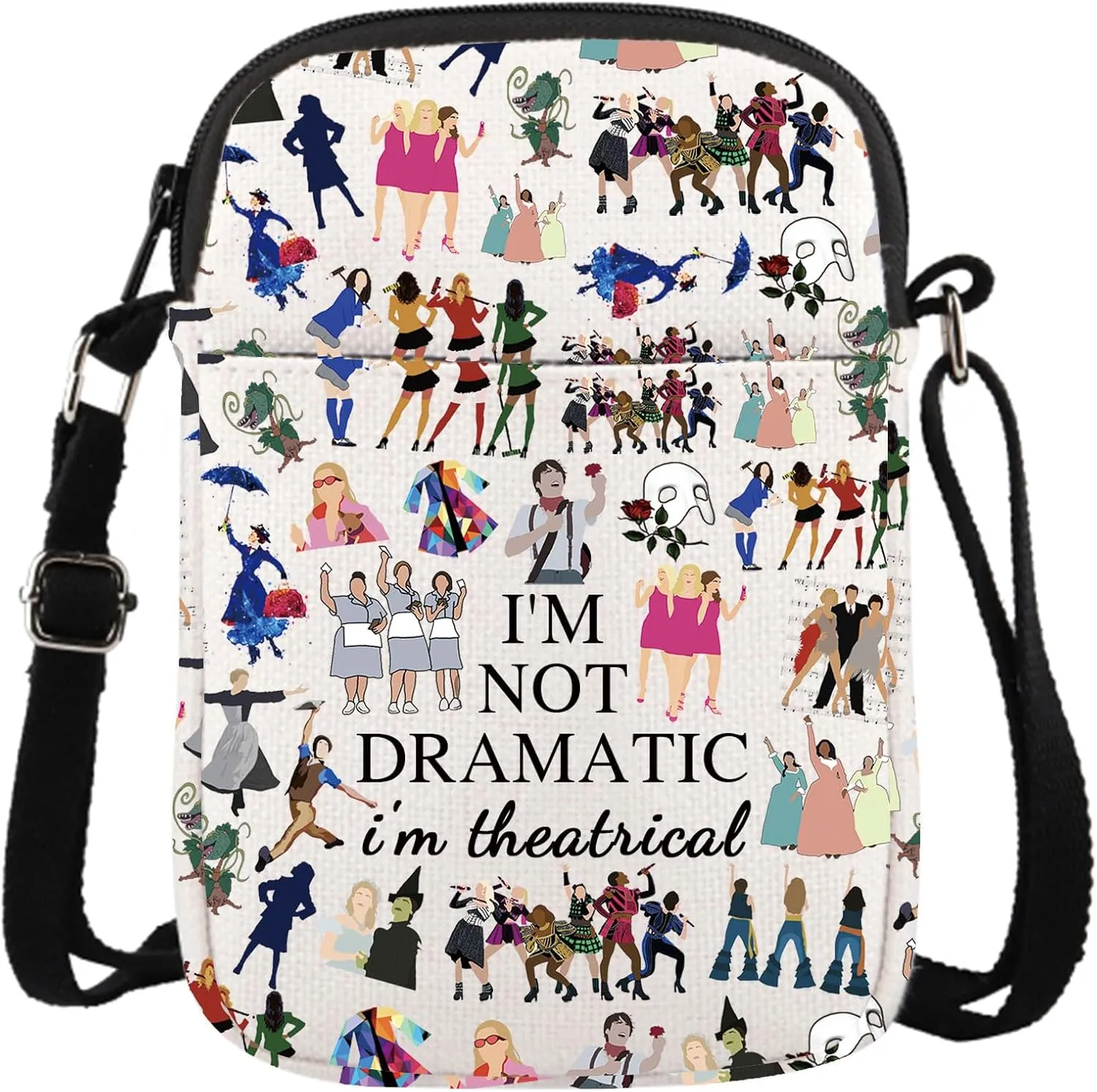 GJTIM Musical Gift Theatre Bag I'm Not Dramatic I'm Theatrical Musical Theatre Gift Zipper Pouch