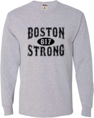 Go All Out Adult Boston Strong 617 Long Sleeve T-Shirt