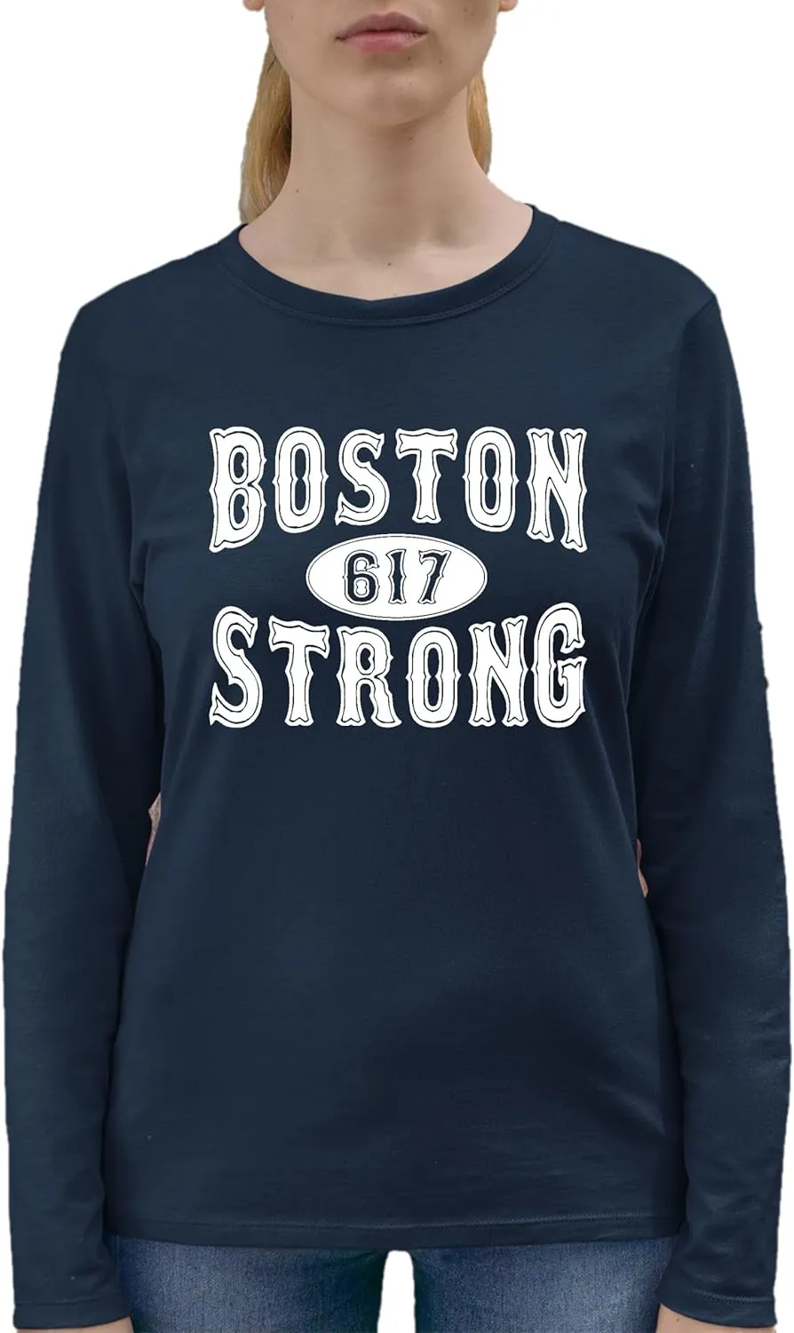 Go All Out Adult Boston Strong 617 Long Sleeve T-Shirt