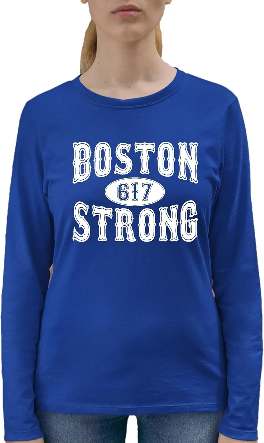 Go All Out Adult Boston Strong 617 Long Sleeve T-Shirt