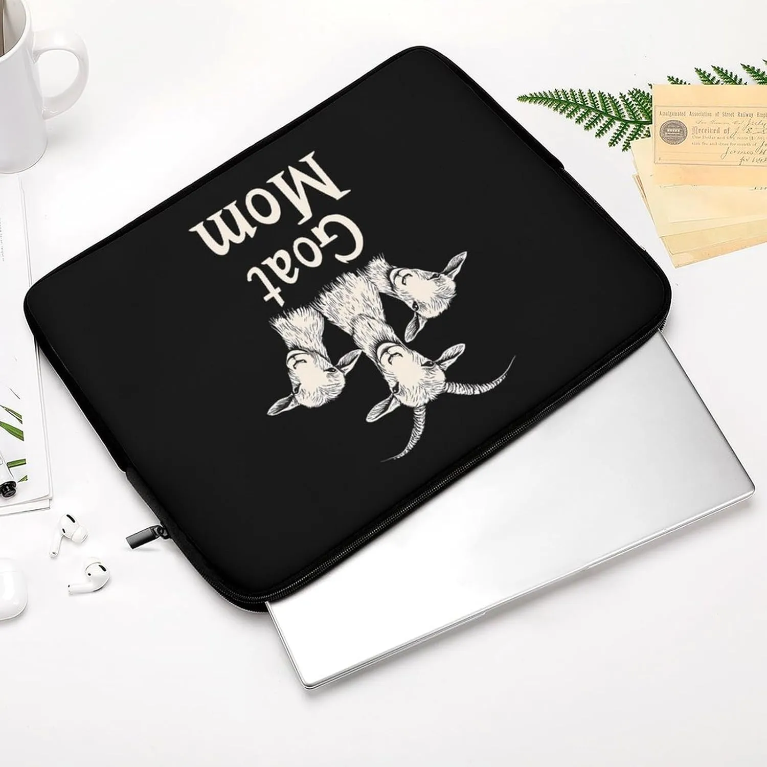 Goat Mom Casual Laptop Bag Sleeve Cover Computer Carrying Case for Office Travel 10inch