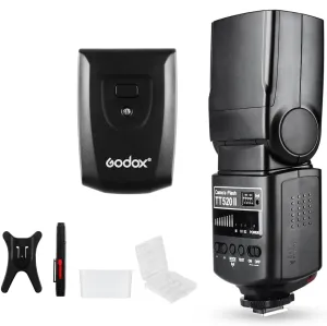 Godox TT520II Camera Flash Universal On-Camera Flash Electronic Speedlite Wireless Transmission for Canon Nikon Panasonic Olympus Pentax DSLR Camera