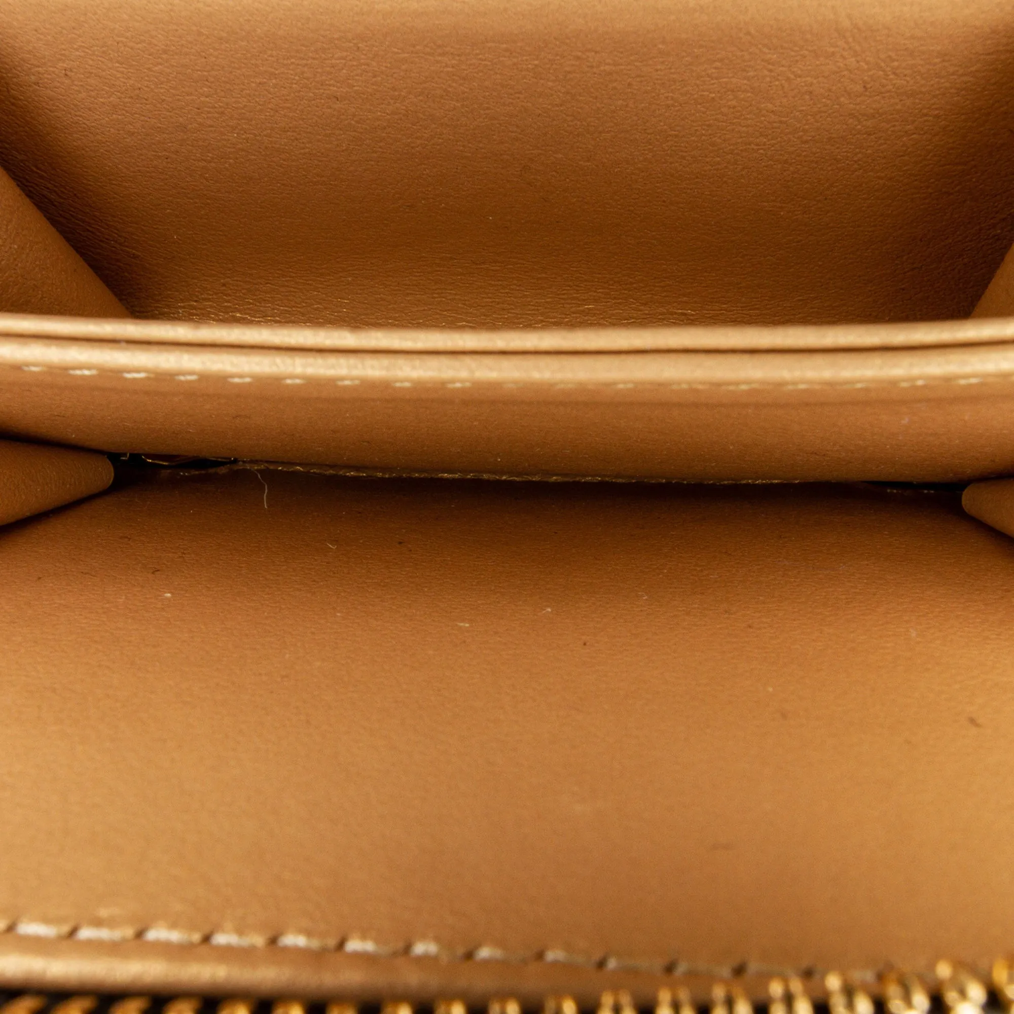 Gold Chanel CC Quilted Golden Plate Vanity Crossbody