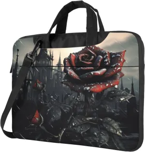 gothic Rose Prints Laptop Bag - with Soft Interior, Multiple Pockets - Ideal for Men, Travel and Business