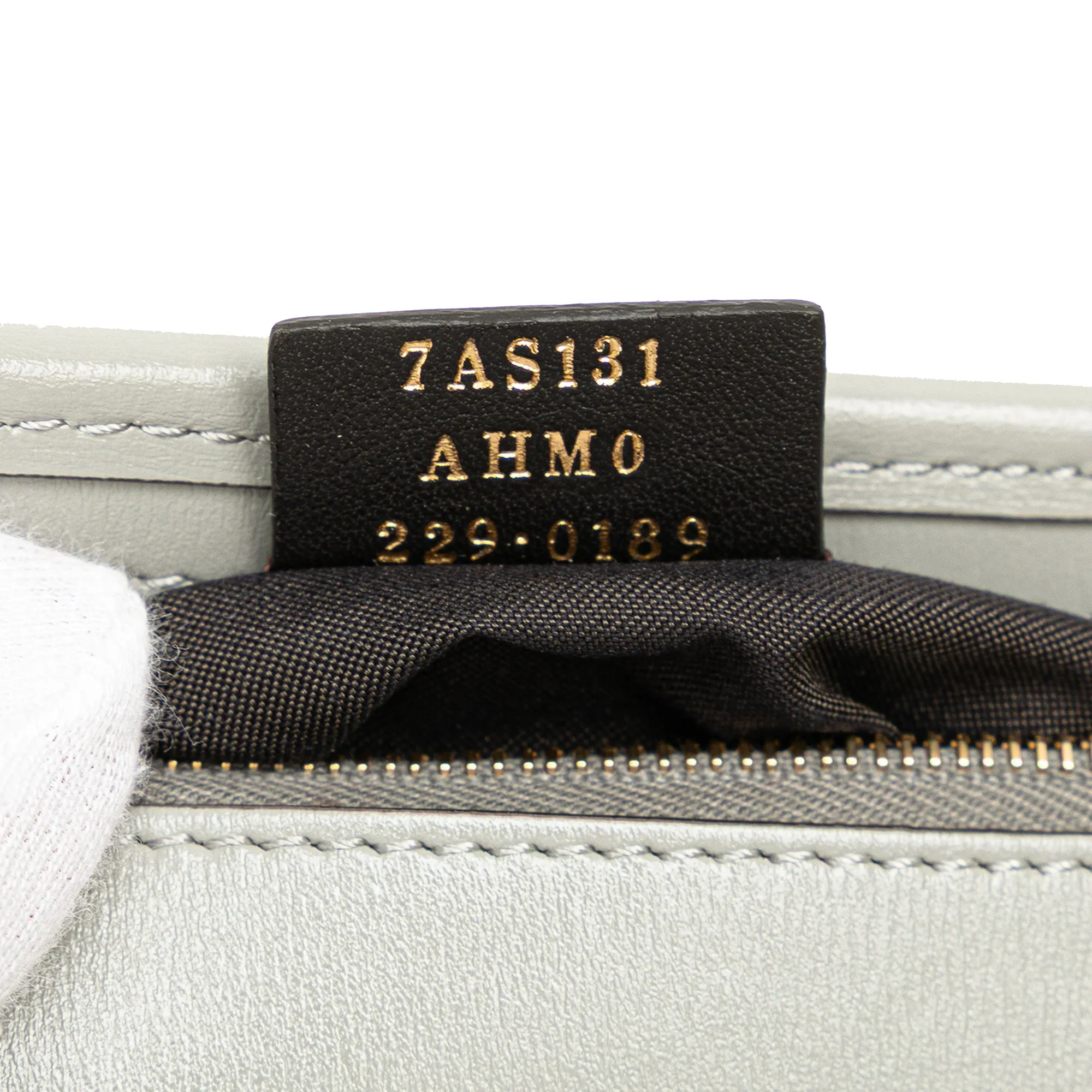 Gray Fendi Leather Phone Pouch Crossbody