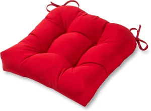 Greendale Home Fashions 20-inch Square Outdoor Sunbrella Dining Seat Cushion, 1 Count (Pack of 1), Canvas Jockey Red