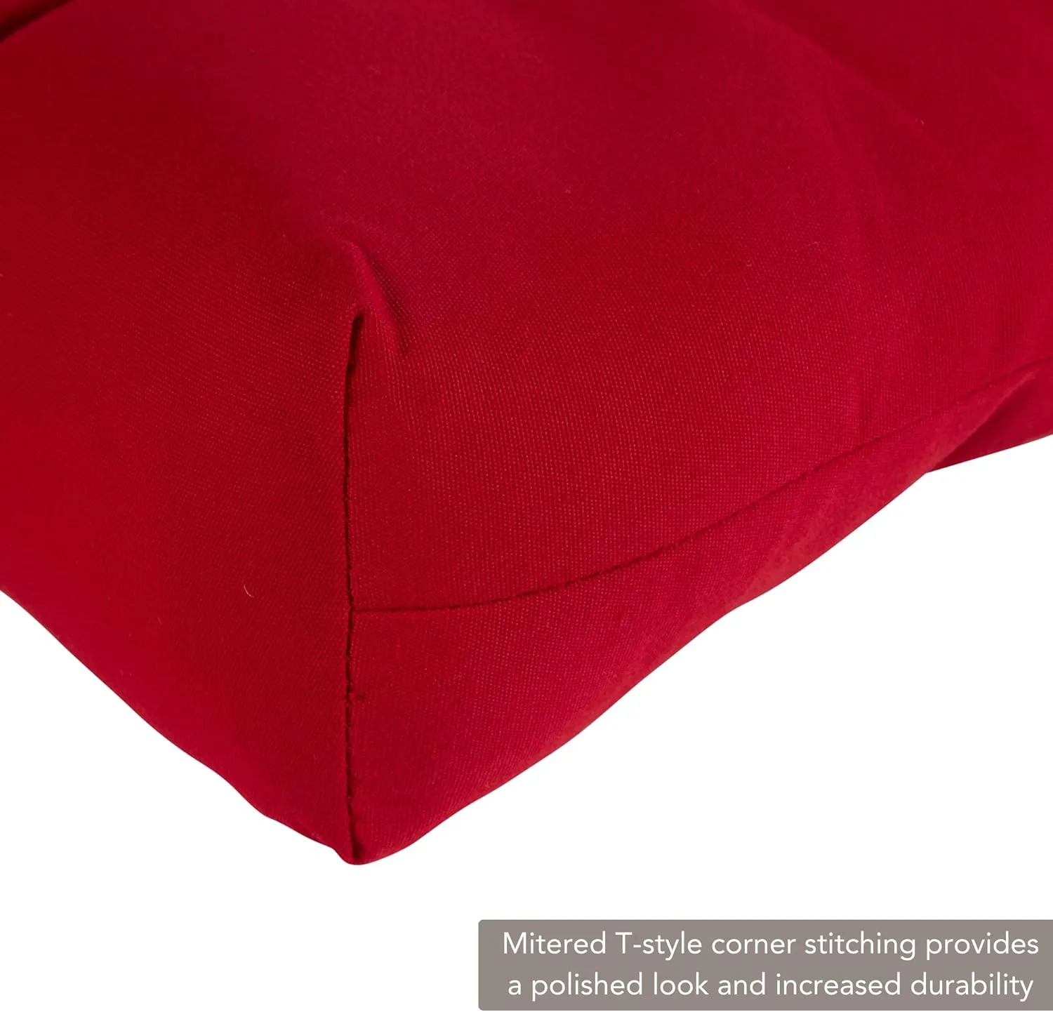 Greendale Home Fashions 20-inch Square Outdoor Sunbrella Dining Seat Cushion, 1 Count (Pack of 1), Canvas Jockey Red