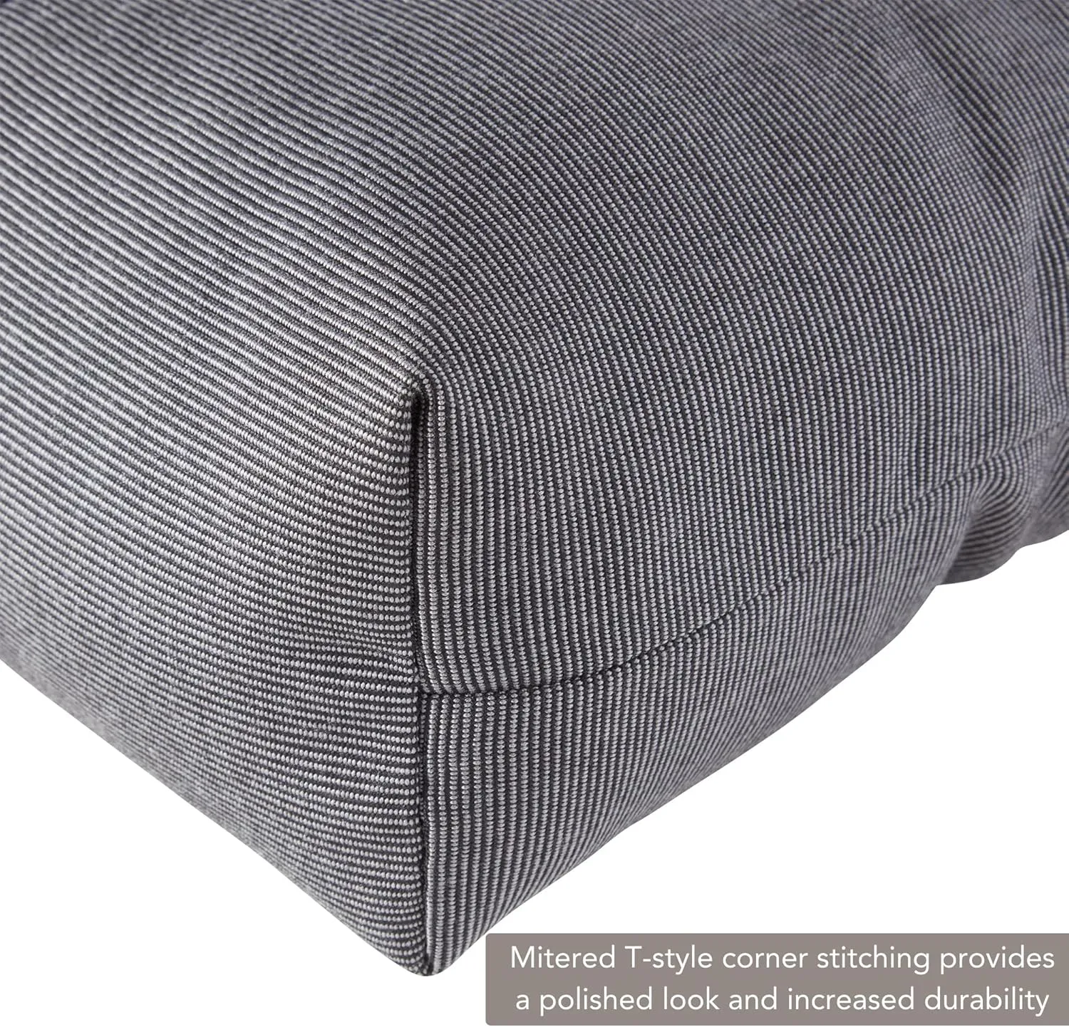 Greendale Home Fashions 20-inch Square Outdoor Sunbrella Dining Seat Cushion, Canvas Coal