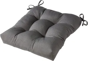 Greendale Home Fashions 20-inch Square Outdoor Sunbrella Dining Seat Cushion, Canvas Coal