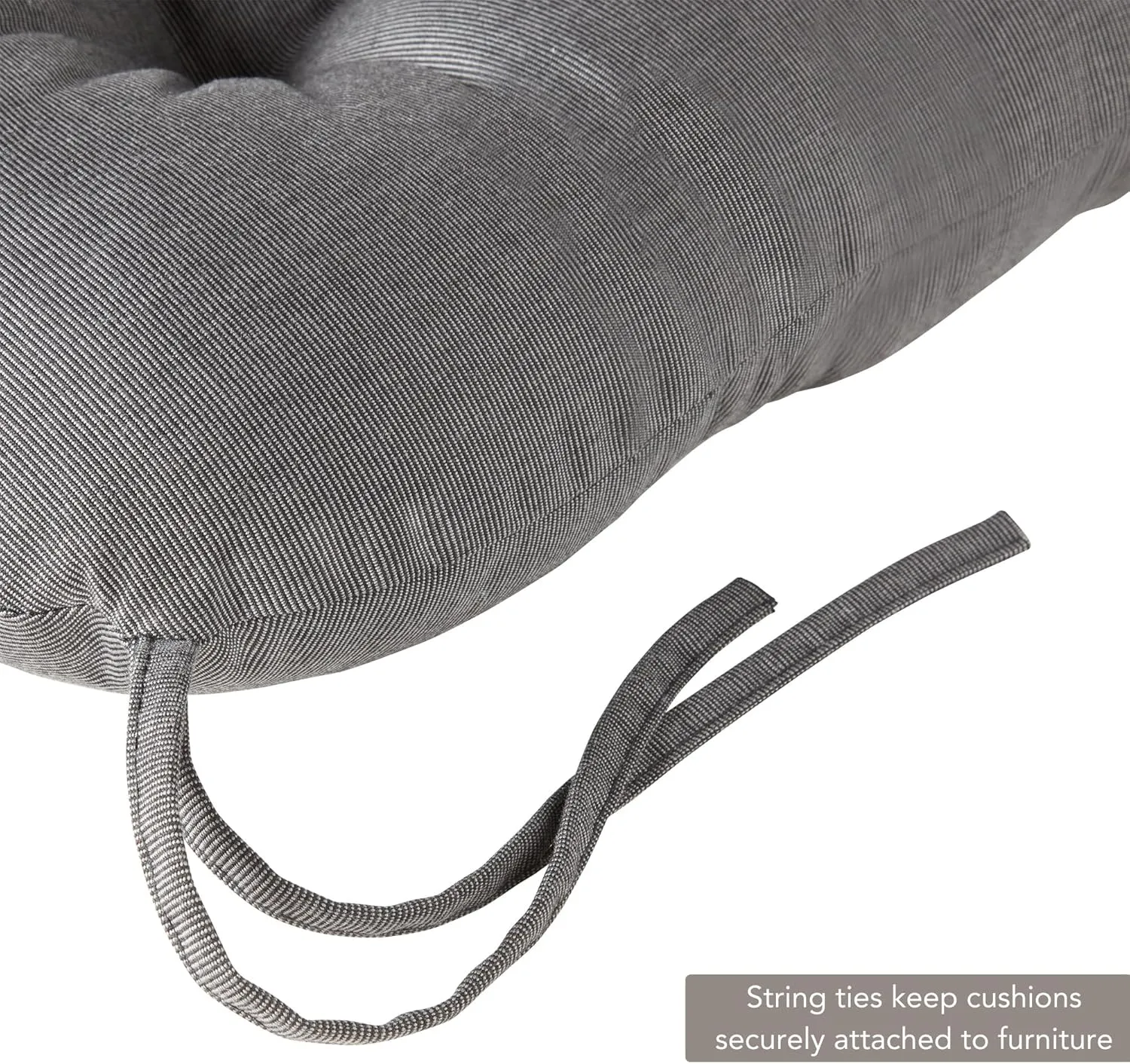 Greendale Home Fashions 20-inch Square Outdoor Sunbrella Dining Seat Cushion, Canvas Coal