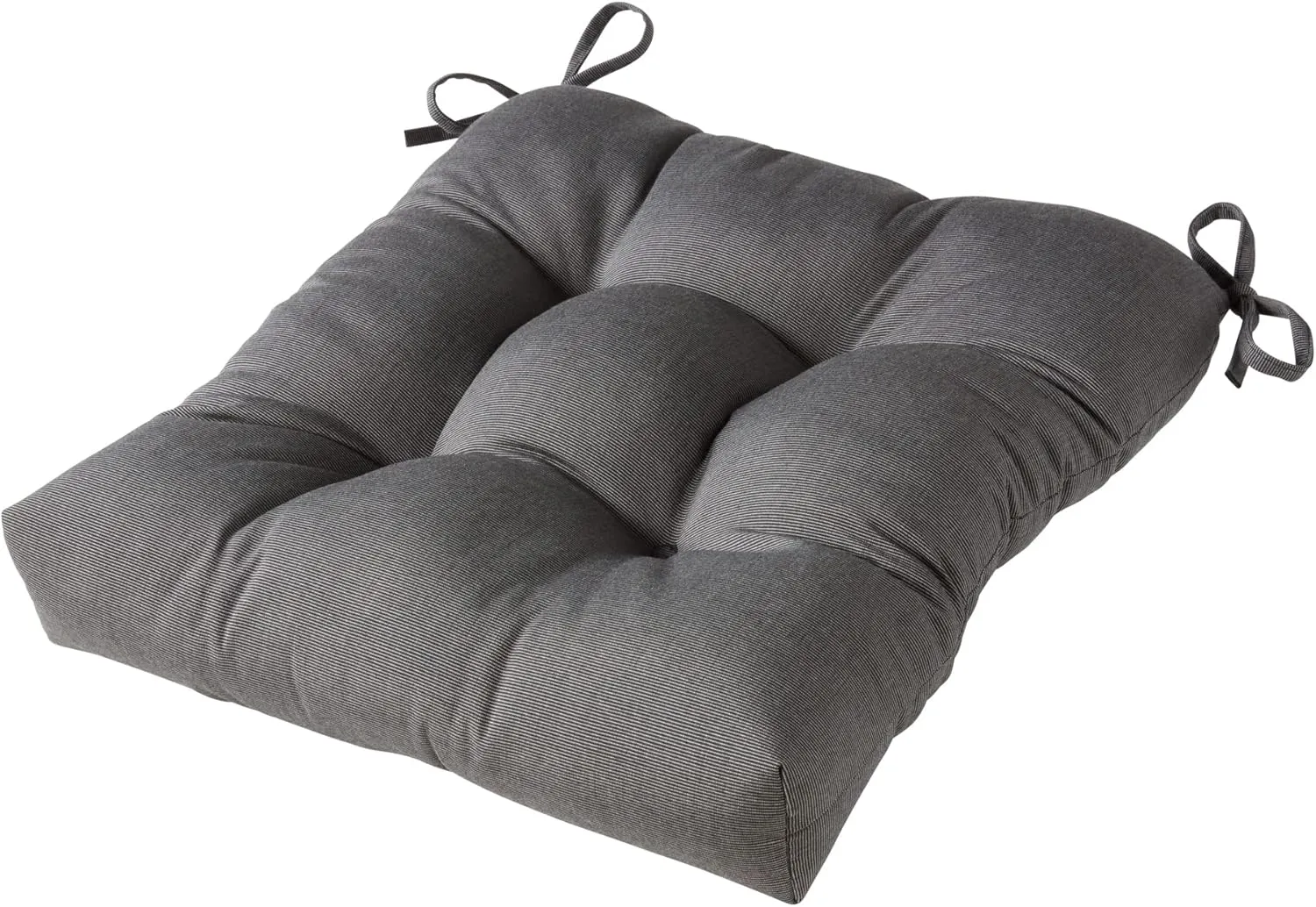 Greendale Home Fashions 20-inch Square Outdoor Sunbrella Dining Seat Cushion, Canvas Coal