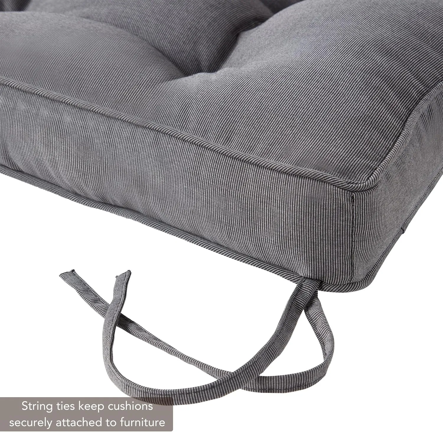 Greendale Home Fashions Outdoor 51 x 18-inch Sunbrella Bench Cushion, Canvas Coal