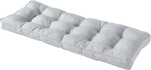 Greendale Home Fashions Outdoor 51 x 18-inch Sunbrella Bench Cushion, Canvas Granite