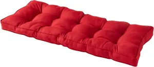 Greendale Home Fashions Outdoor 51 x 18-inch Sunbrella Bench Cushion, Canvas Jockey Red