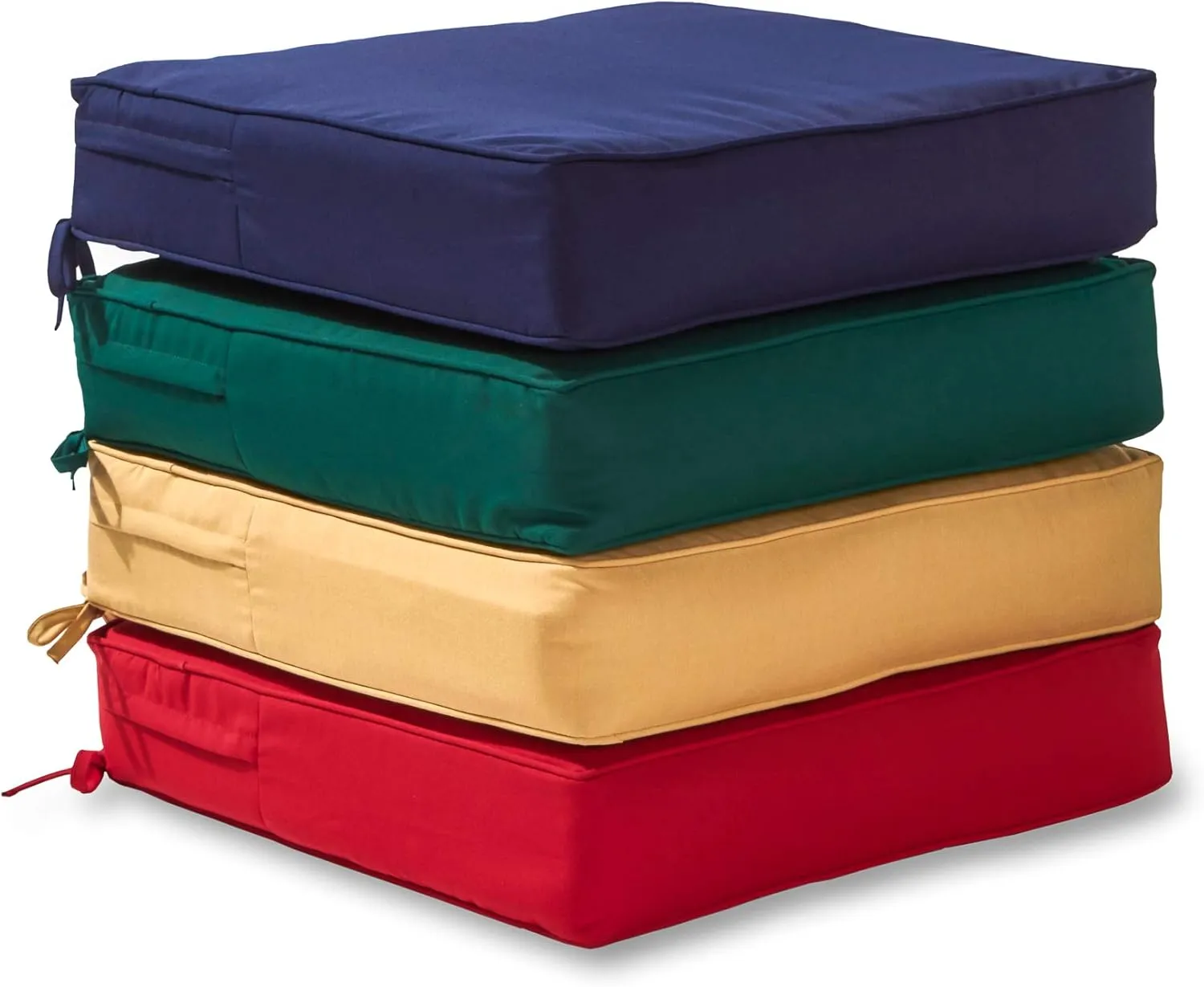 Greendale Home Fashions Outdoor Sunbrella Premium Deep Seat Cushion, 2 Piece Set, Canvas Navy