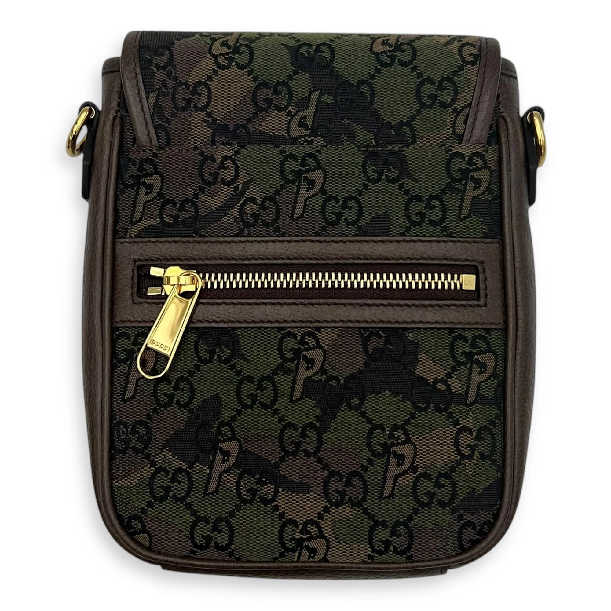 Gucci x Palace Brown Crossbody Bag in Canvas, Gold hardware