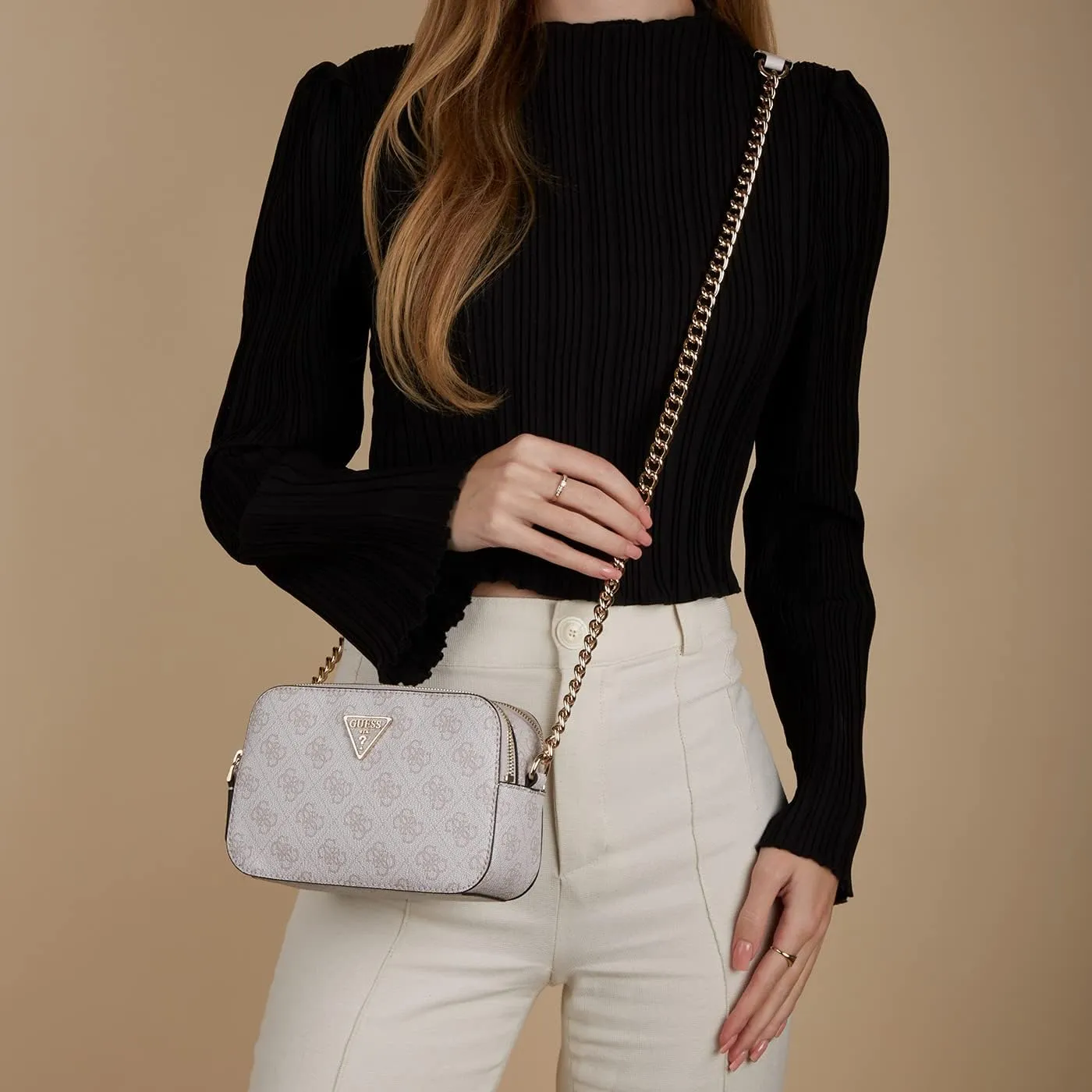 GUESS Noelle Crossbody Camera, Beige