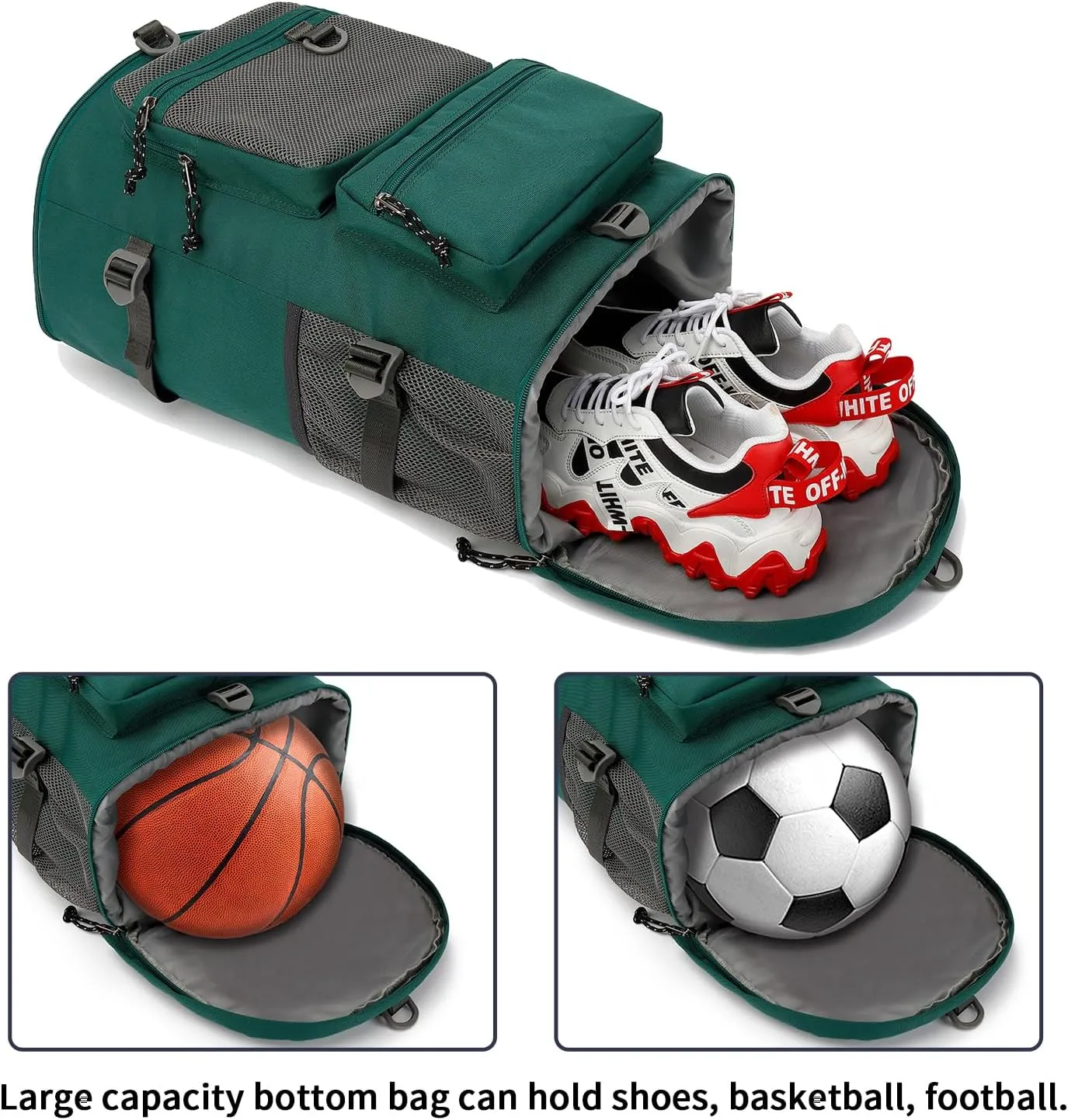 gym duffel bag backpack wrestling bag with shoe compartment 4 kinds of back method waterproof sports walking laptop