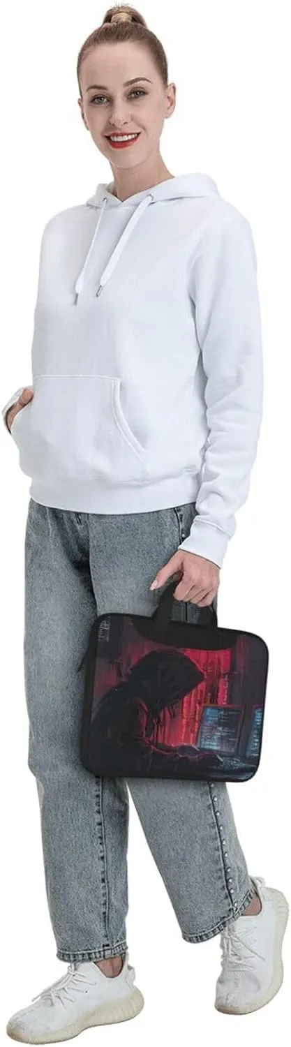 Hacker Attack Print Laptop Bag,Can Use It Freely As A Shoulder Bag,Crossbody Bag,And Briefcase