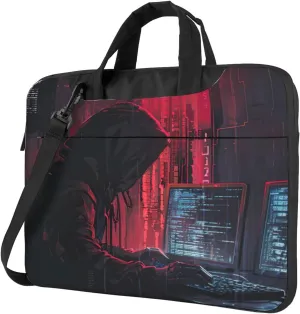 Hacker Attack Print Laptop Bag,Can Use It Freely As A Shoulder Bag,Crossbody Bag,And Briefcase