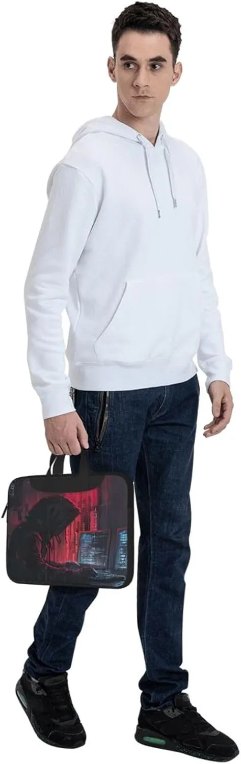 Hacker Attack Print Laptop Bag,Can Use It Freely As A Shoulder Bag,Crossbody Bag,And Briefcase